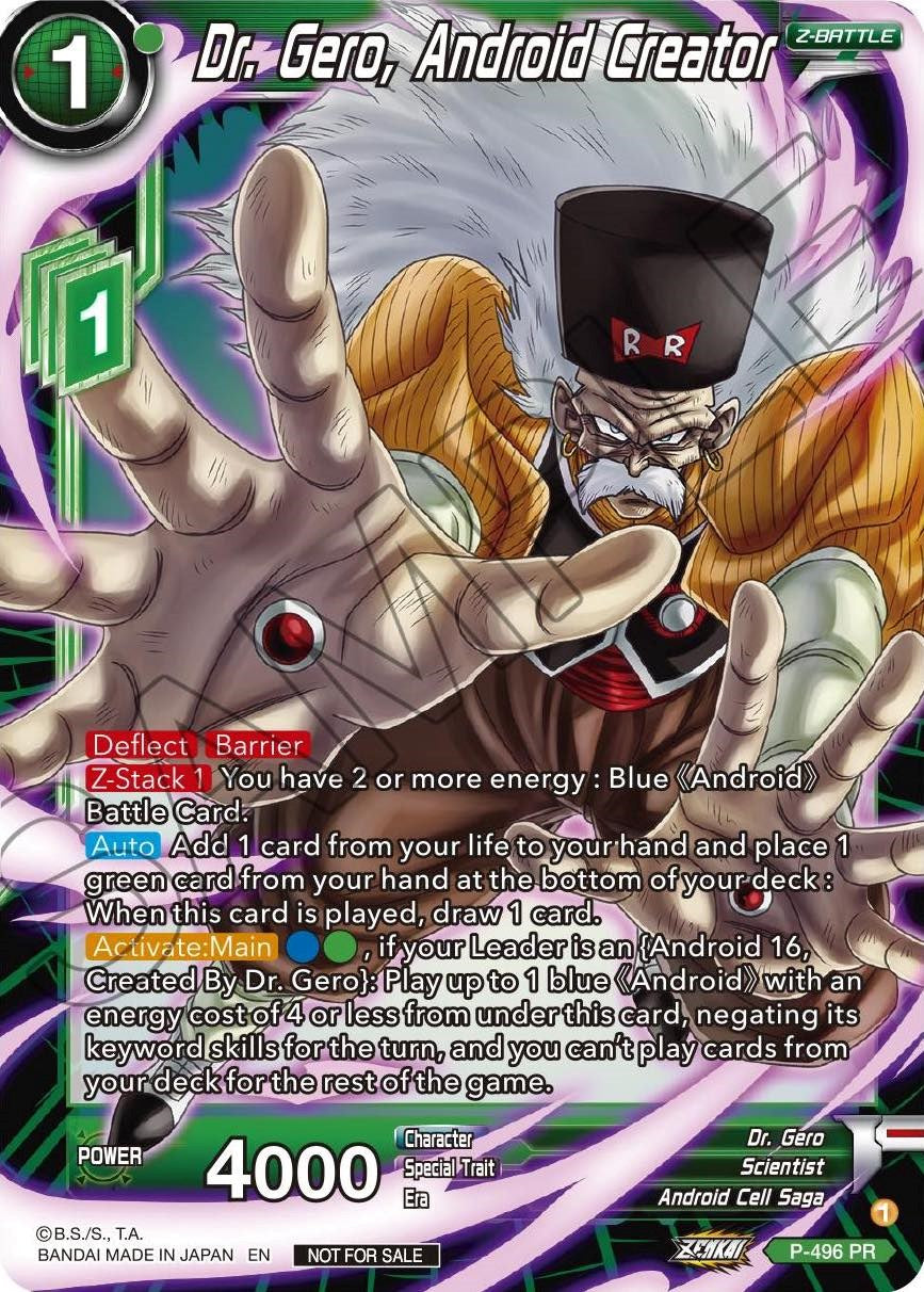 Dr. Gero, Android Creator (P-496) [Promotion Cards] | Nerdhalla Games