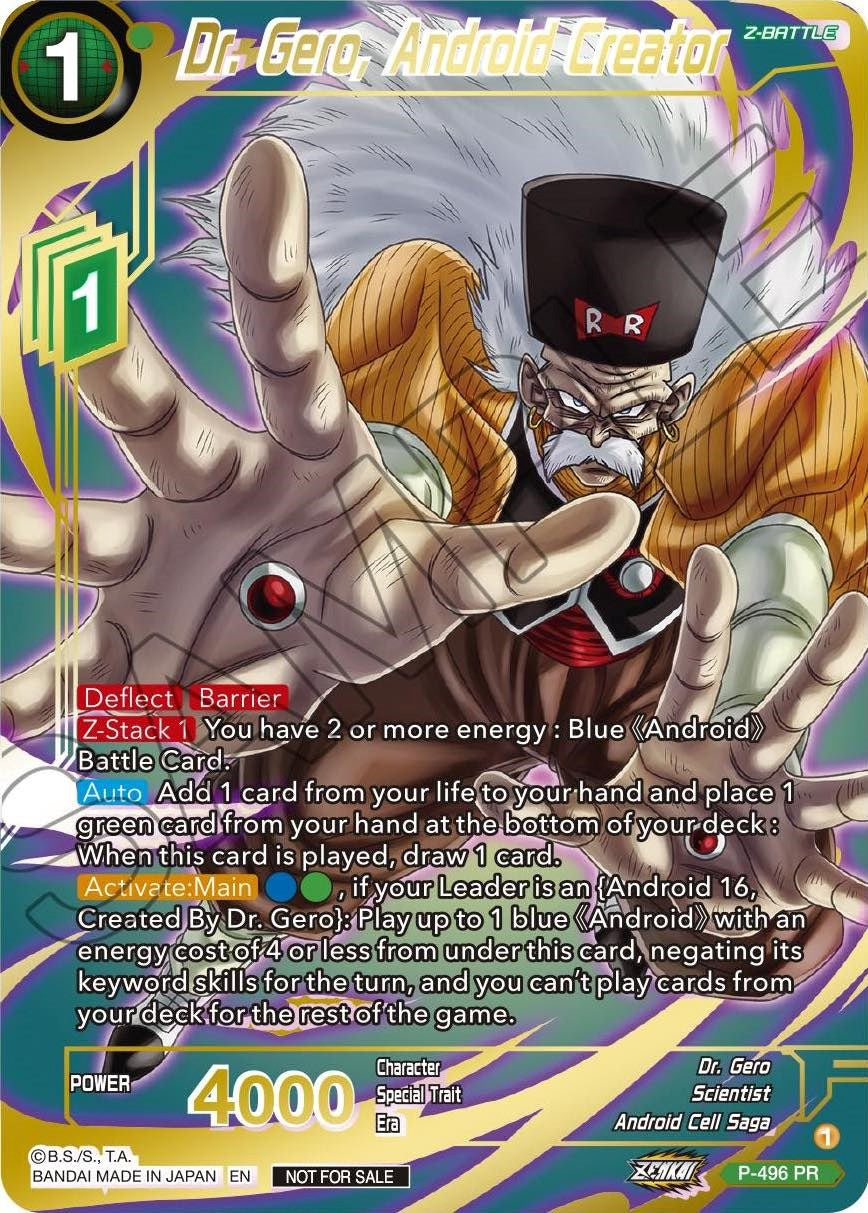 Dr. Gero, Android Creator (Gold Stamped) (P-496) [Promotion Cards] | Nerdhalla Games