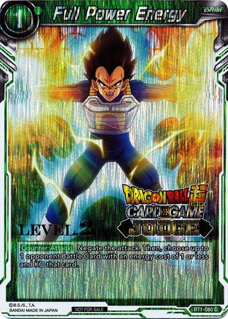 Full Power Energy (Level 2) (BT1-080) [Judge Promotion Cards] | Nerdhalla Games