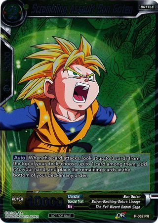 Scrambling Assault Son Goten (Event Pack 2 - 2018) (P-062_PR) [Promotion Cards] | Nerdhalla Games