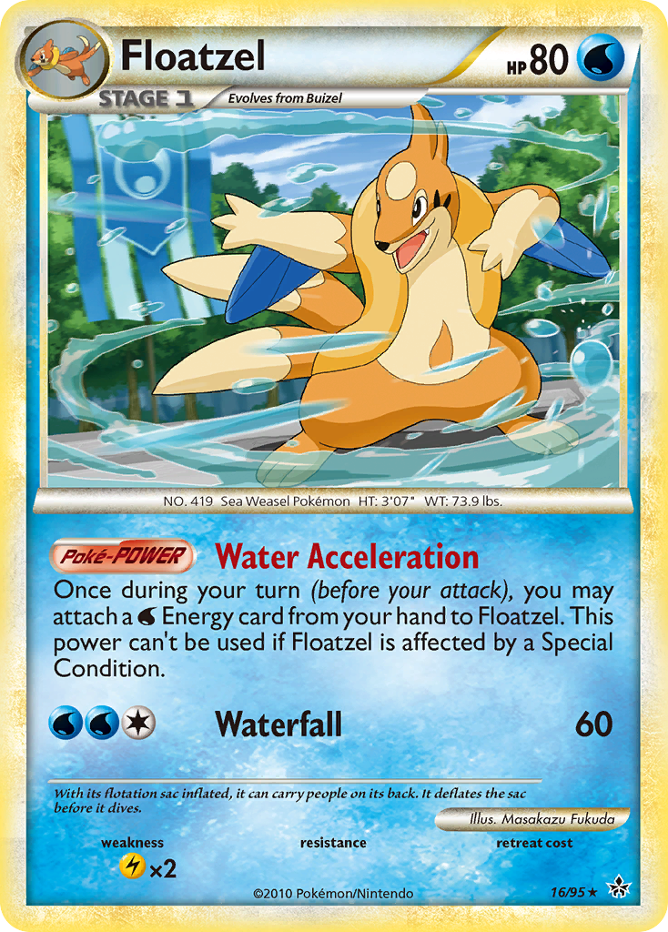 Floatzel (16/95) [HeartGold & SoulSilver: Unleashed] | Nerdhalla Games