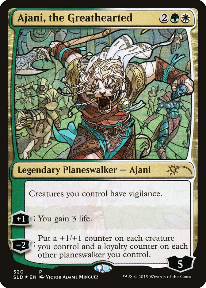 Ajani, the Greathearted (Stained Glass) [Secret Lair Drop Promos] | Nerdhalla Games