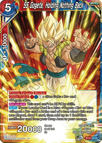 SS Gogeta, Holding Nothing Back (BT16-142) [Realm of the Gods] | Nerdhalla Games