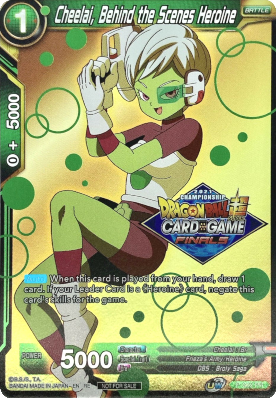 Cheelai, Behind the Scenes Heroine (2021 Tournament Pack Vault Set) (P-302) [Tournament Promotion Cards] | Nerdhalla Games