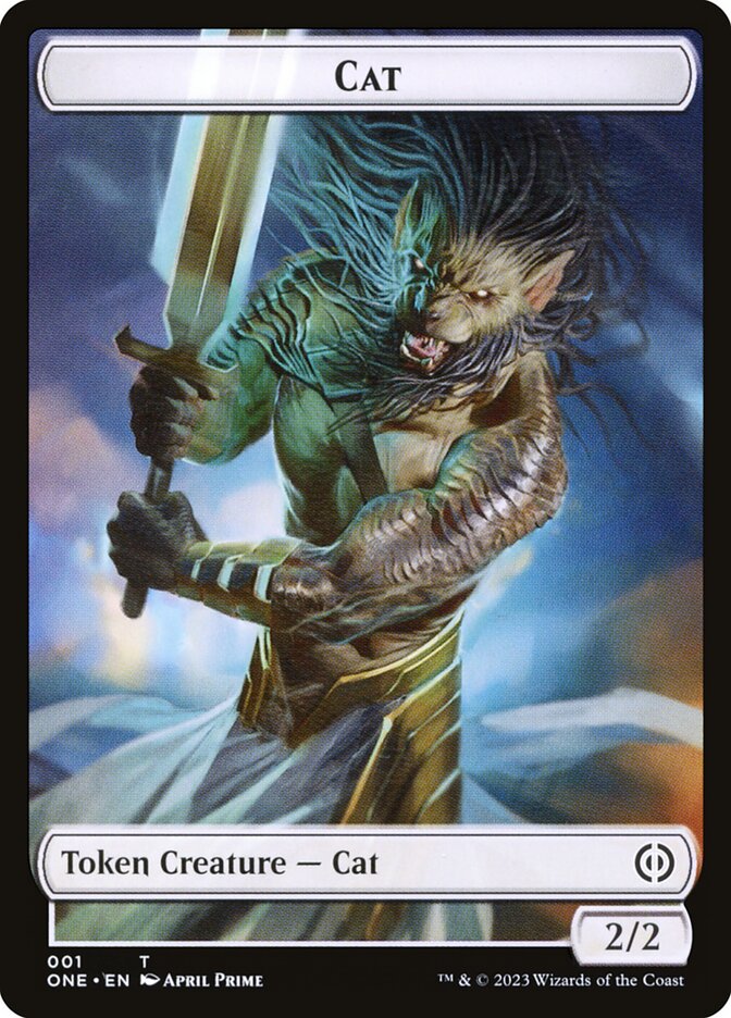 Phyrexian Goblin // Cat Double-Sided Token [Phyrexia: All Will Be One Tokens] | Nerdhalla Games