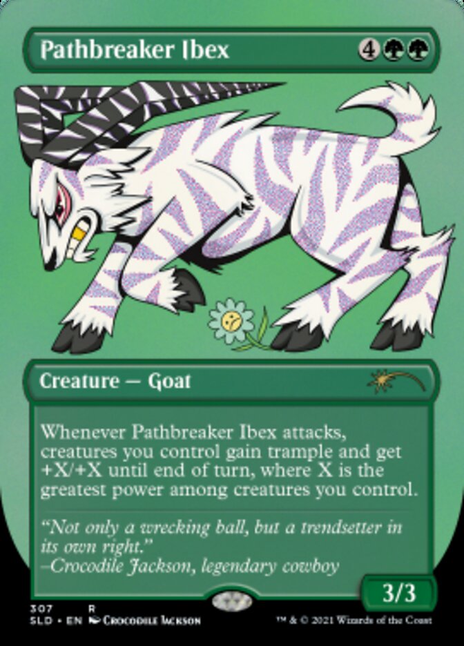 Pathbreaker Ibex (Borderless) (Foil Etched) [Secret Lair Drop Series] | Nerdhalla Games