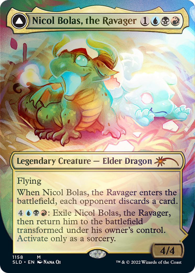 Nicol Bolas, the Ravager // Nicol Bolas, the Arisen (Borderless) [Secret Lair: From Cute to Brute] | Nerdhalla Games