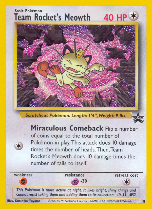 Team Rocket's Meowth (18) [Wizards of the Coast: Black Star Promos] | Nerdhalla Games