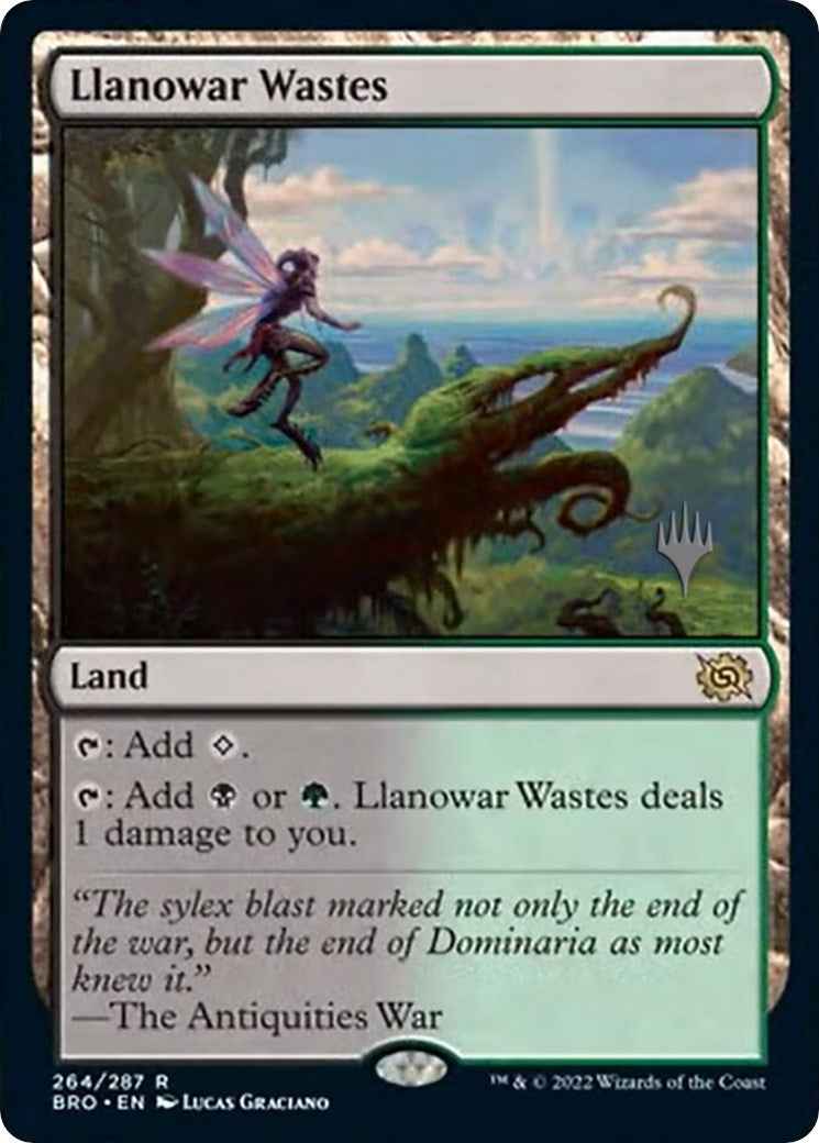 Llanowar Wastes (Promo Pack) [The Brothers' War Promos] | Nerdhalla Games