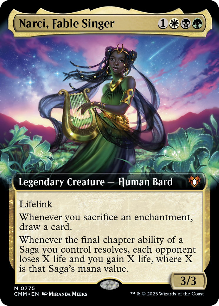 Narci, Fable Singer (Extended Art) [Commander Masters] | Nerdhalla Games