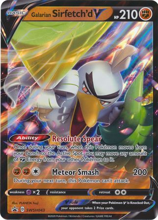 Galarian Sirfetch'd V (SWSH043) (Jumbo Card) [Sword & Shield: Black Star Promos] | Nerdhalla Games