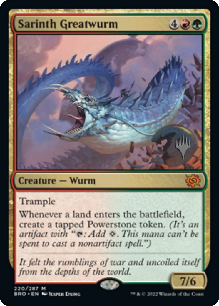 Sarinth Greatwurm (Promo Pack) [The Brothers' War Promos] | Nerdhalla Games