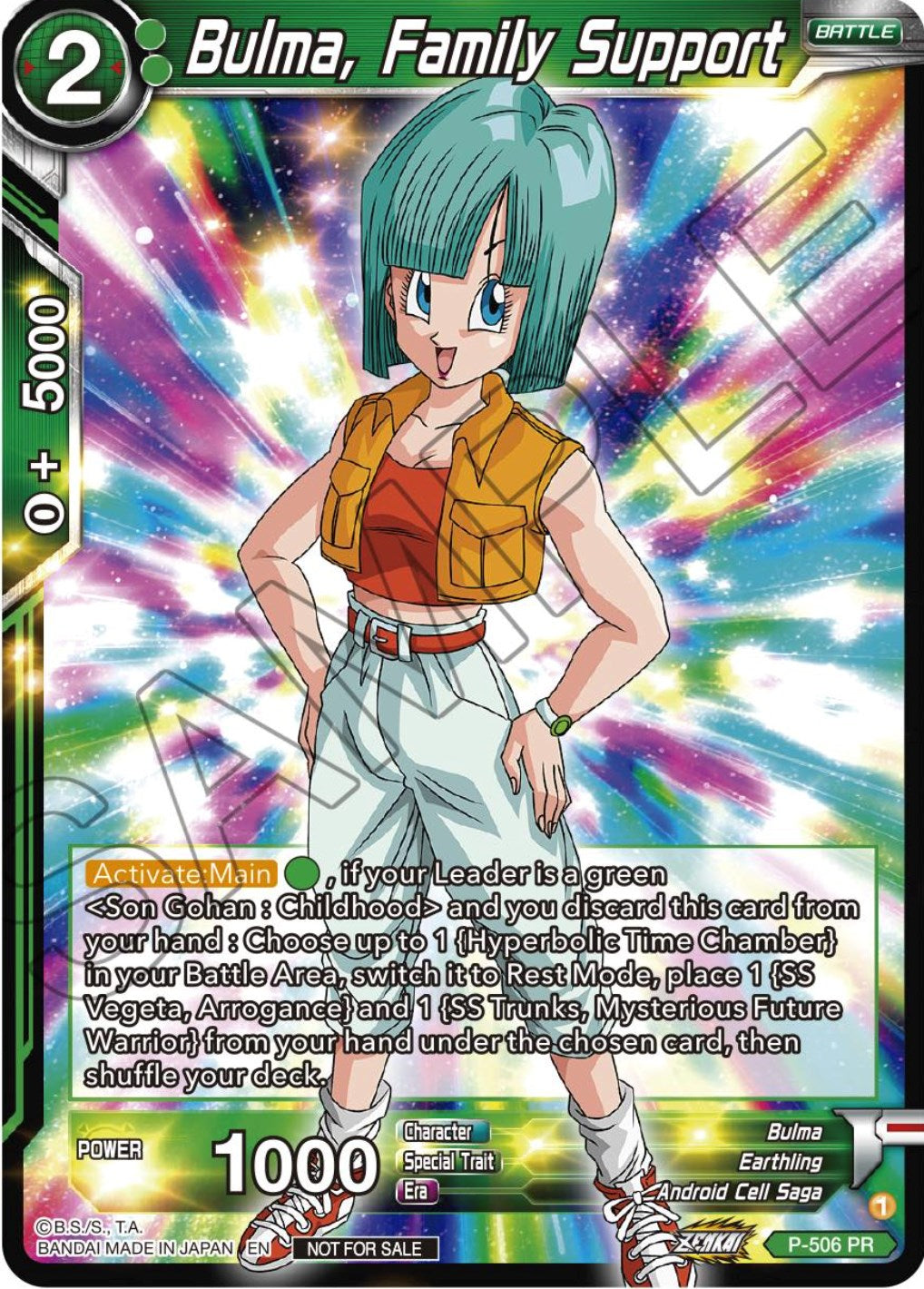 Bulma, Family Support (Zenkai Series Tournament Pack Vol.4) (P-506) [Tournament Promotion Cards] | Nerdhalla Games