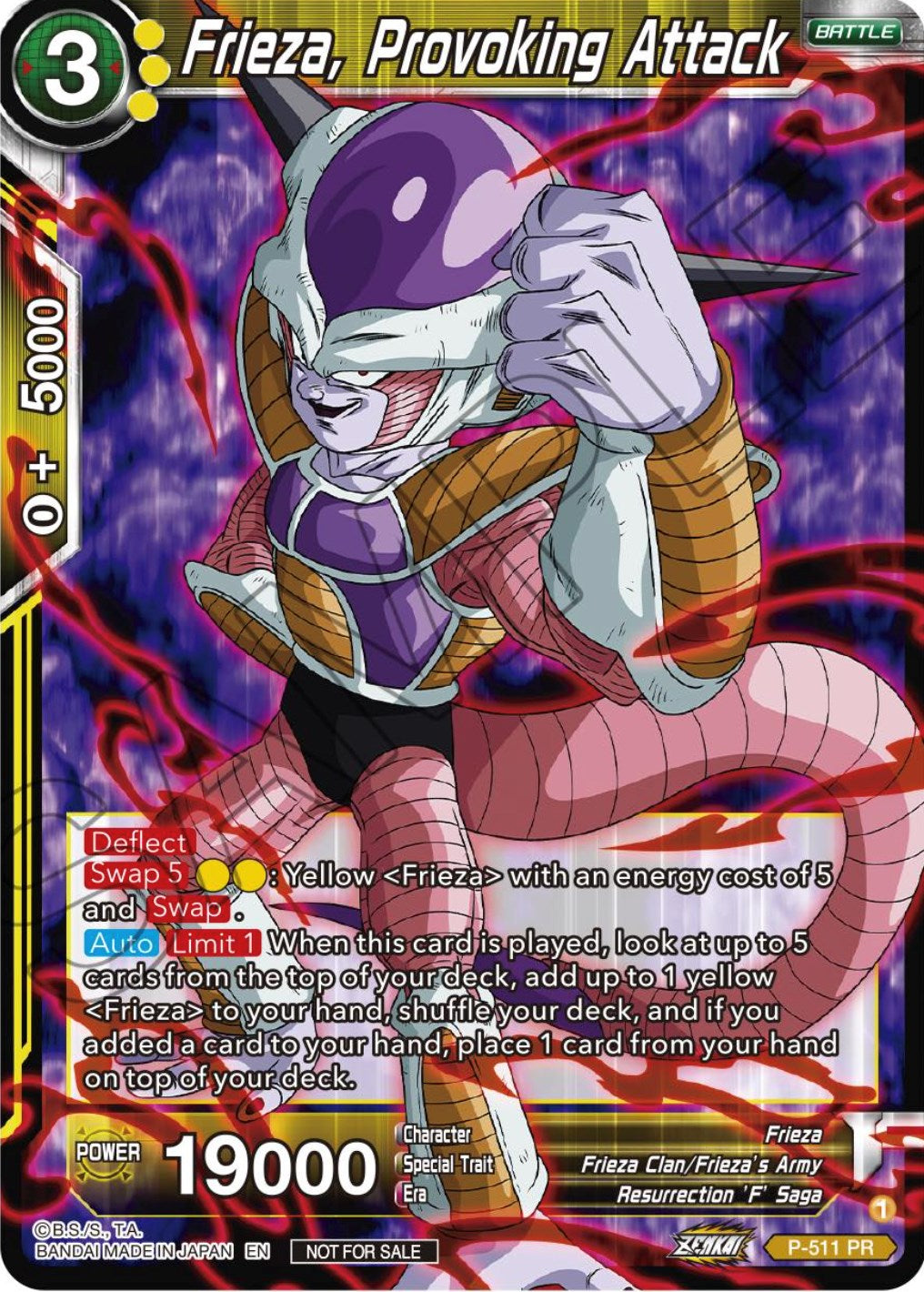 Frieza, Provoking Attack (Zenkai Series Tournament Pack Vol.4) (P-511) [Tournament Promotion Cards] | Nerdhalla Games