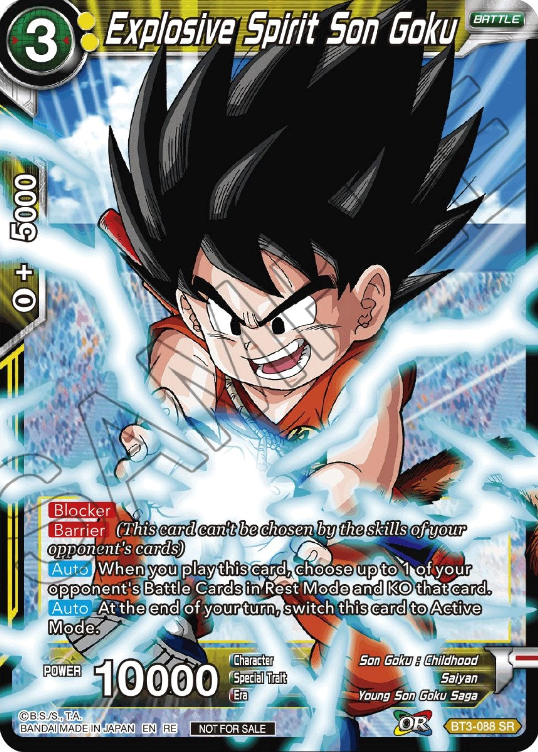 Explosive Spirit Son Goku (Championship Selection Pack 2023 Vol.2) (Silver Foil) (BT3-088) [Tournament Promotion Cards] | Nerdhalla Games