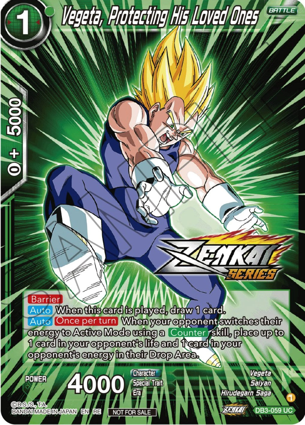 Vegeta, Protecting His Loved Ones (Event Pack 12) (DB3-059) [Tournament Promotion Cards] | Nerdhalla Games