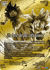 Son Goku // Ultra Instinct Son Goku, Limits Surpassed (Championship 2023 Golden Card Vol.2, Version 1) (BT9-100) [Tournament Promotion Cards] | Nerdhalla Games