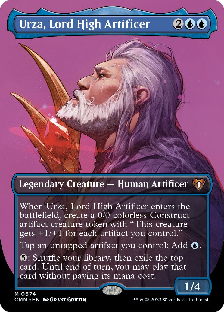 Urza, Lord High Artificer (Borderless Profile) [Commander Masters] | Nerdhalla Games