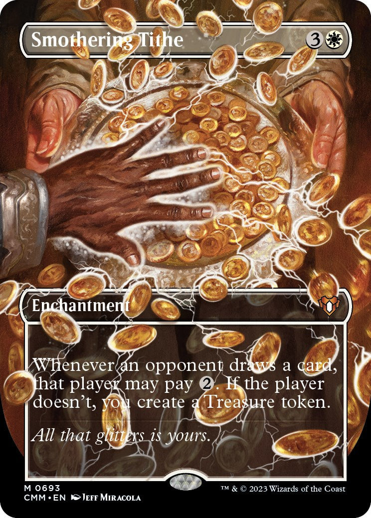 Smothering Tithe (Borderless Alternate Art) [Commander Masters] | Nerdhalla Games