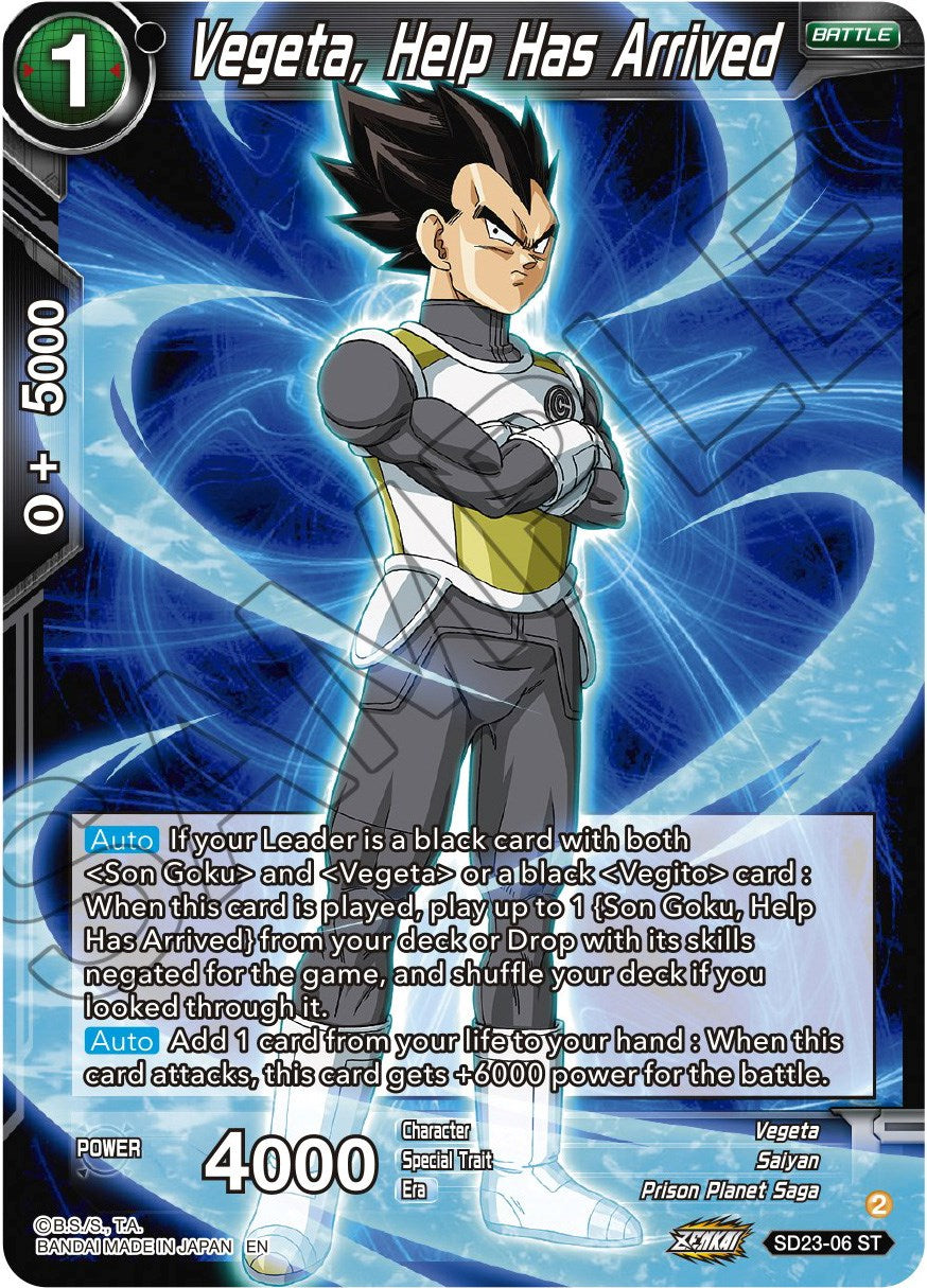 Vegeta, Help Has Arrived (SD23-06) [Critical Blow] | Nerdhalla Games