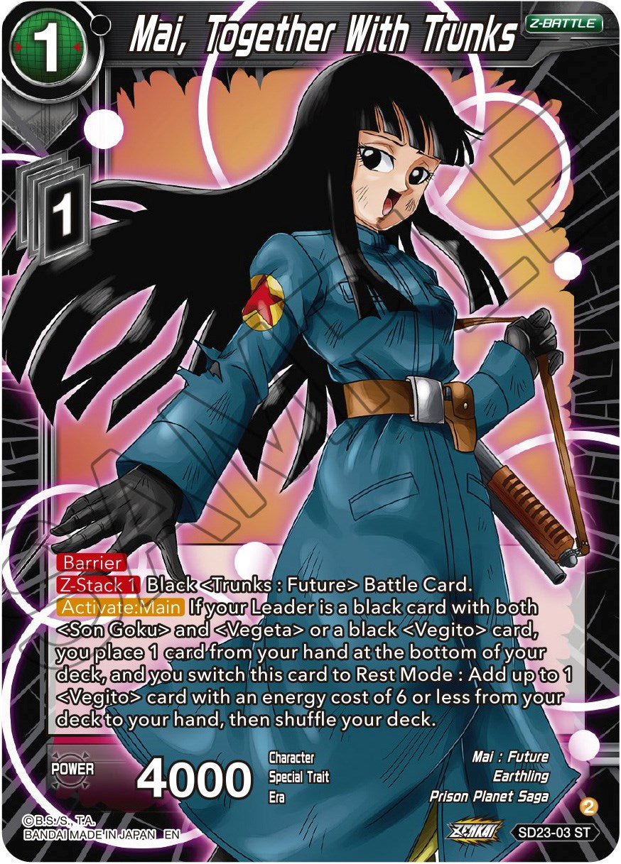 Mai, Together With Trunks (SD23-03) [Critical Blow] | Nerdhalla Games