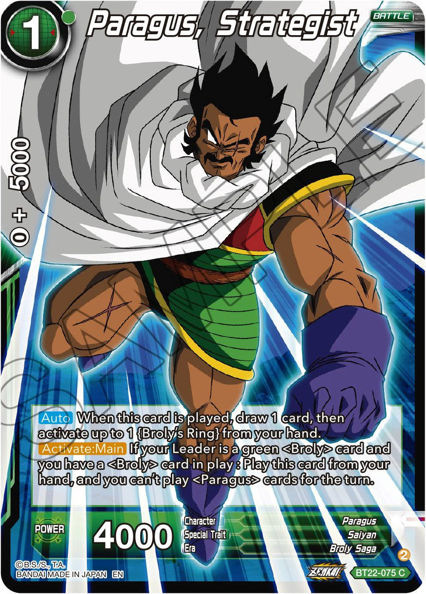 Paragus, Strategist (BT22-075) [Critical Blow] | Nerdhalla Games