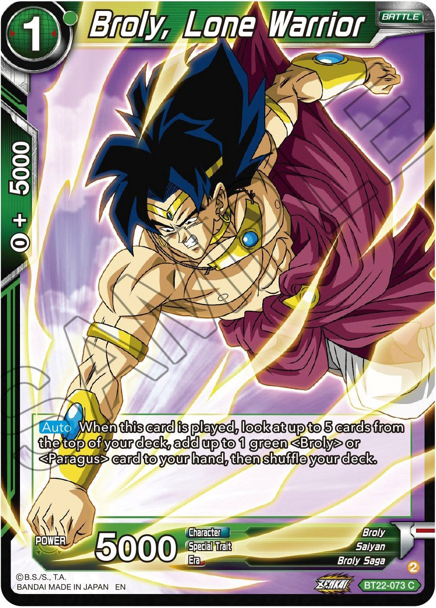 Broly, Lone Warrior (BT22-073) [Critical Blow] | Nerdhalla Games