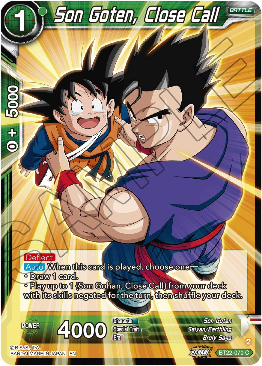 Son Goten, Close Call (BT22-070) [Critical Blow] | Nerdhalla Games