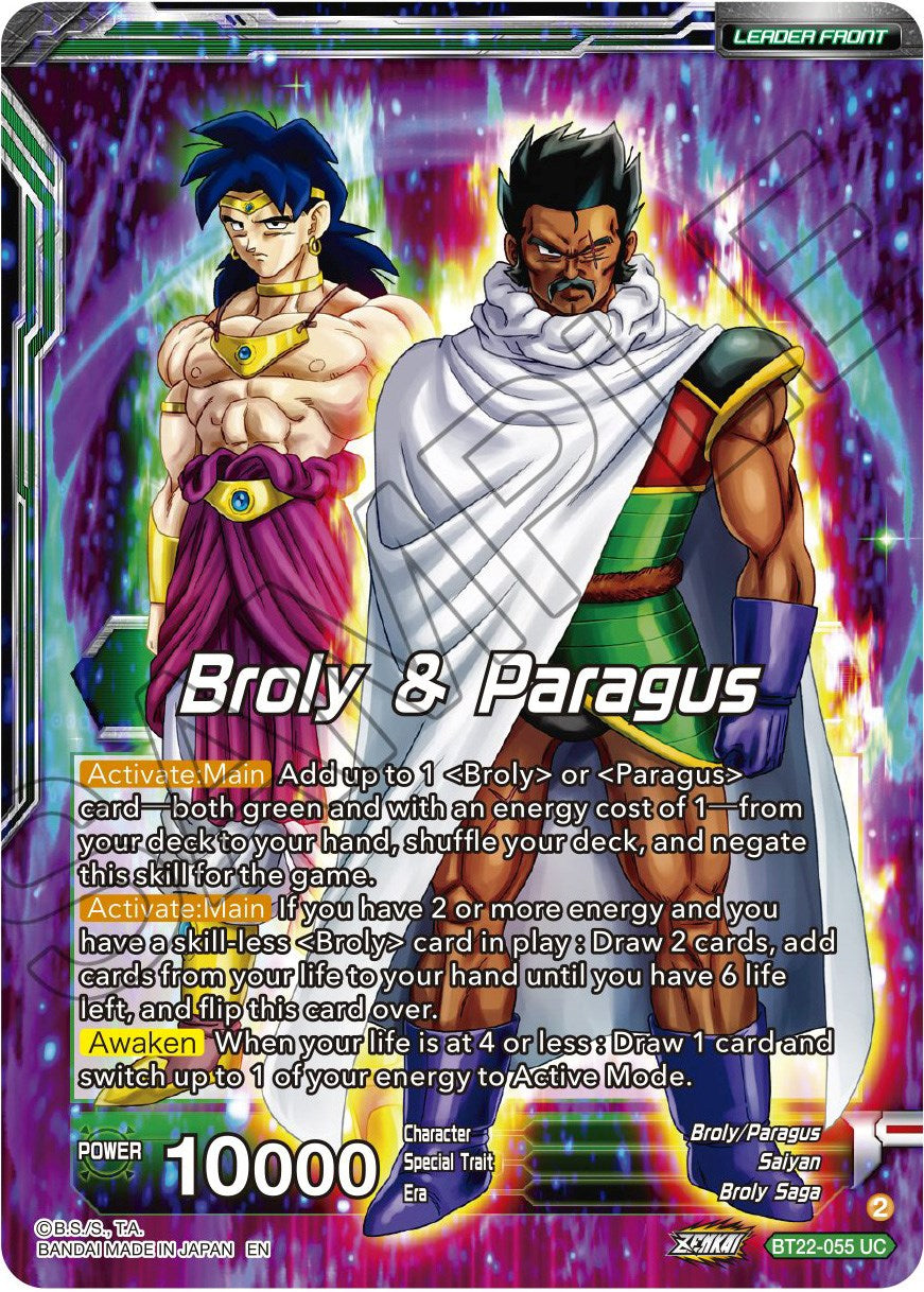 Broly & Paragus // SS Broly, Devil of Destruction (BT22-055) [Critical Blow] | Nerdhalla Games