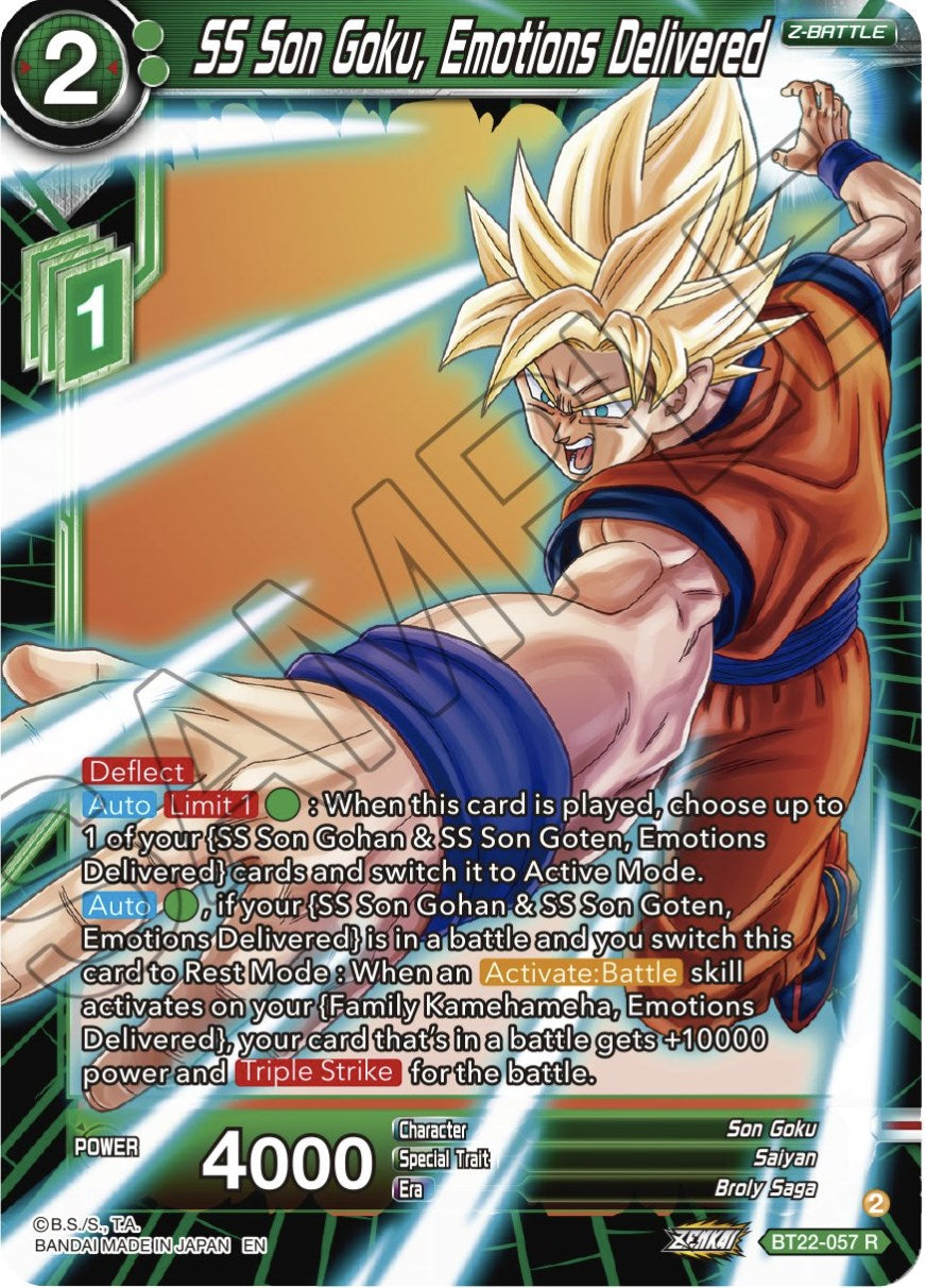 SS Son Goku, Emotions Delivered (BT22-057) [Critical Blow] | Nerdhalla Games