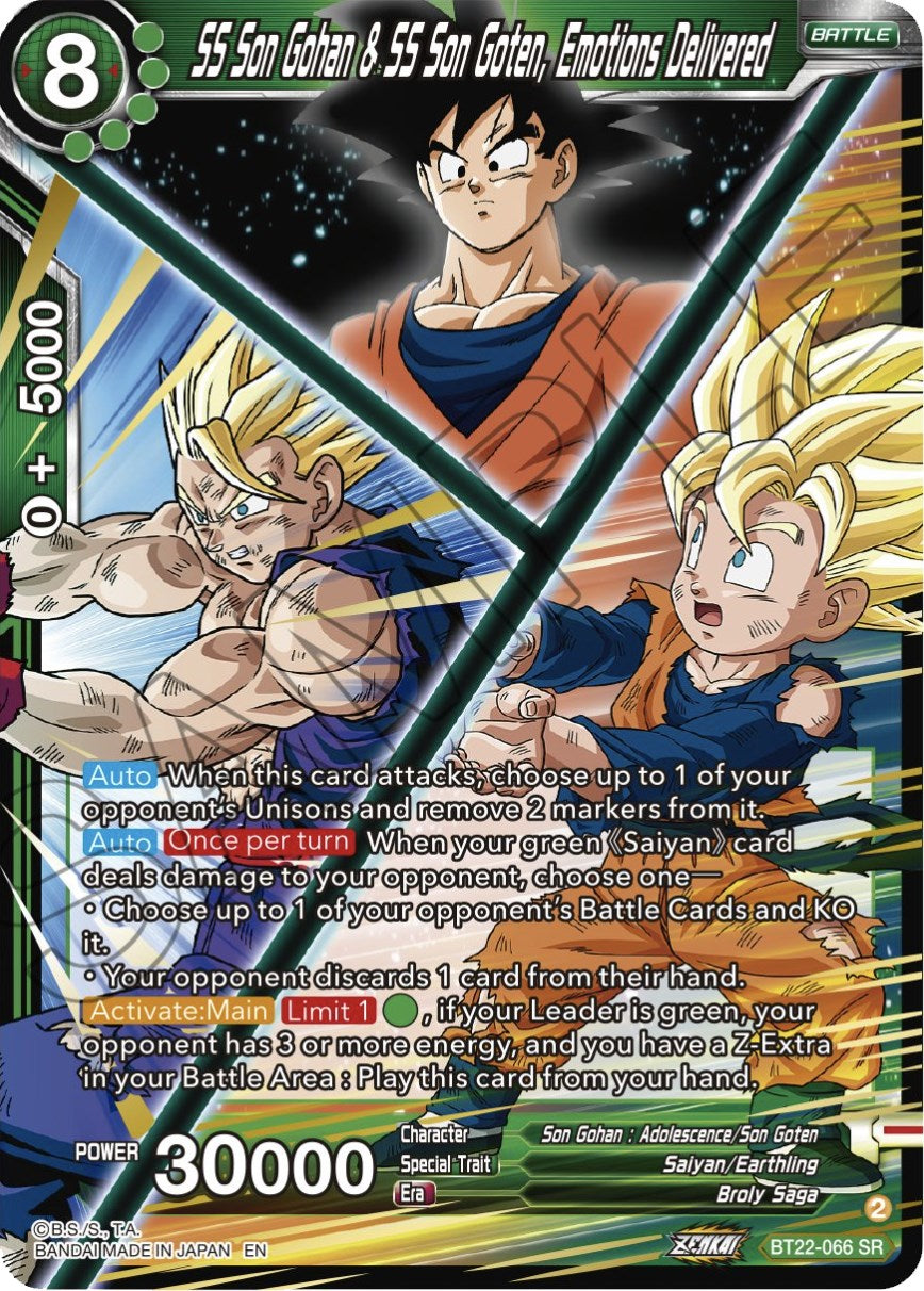 SS Son Gohan & SS Son Goten, Emotions Delivered (BT22-066) [Critical Blow] | Nerdhalla Games