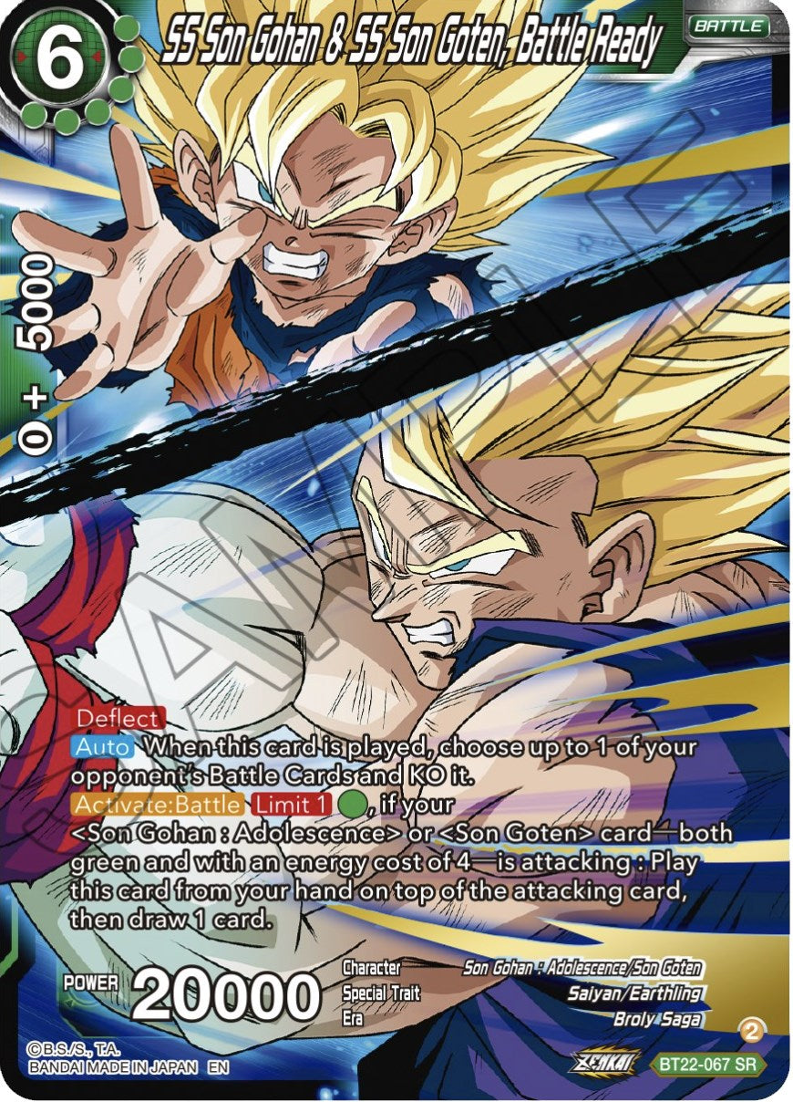 SS Son Gohan & SS Son Goten, Battle Ready (BT22-067) [Critical Blow] | Nerdhalla Games