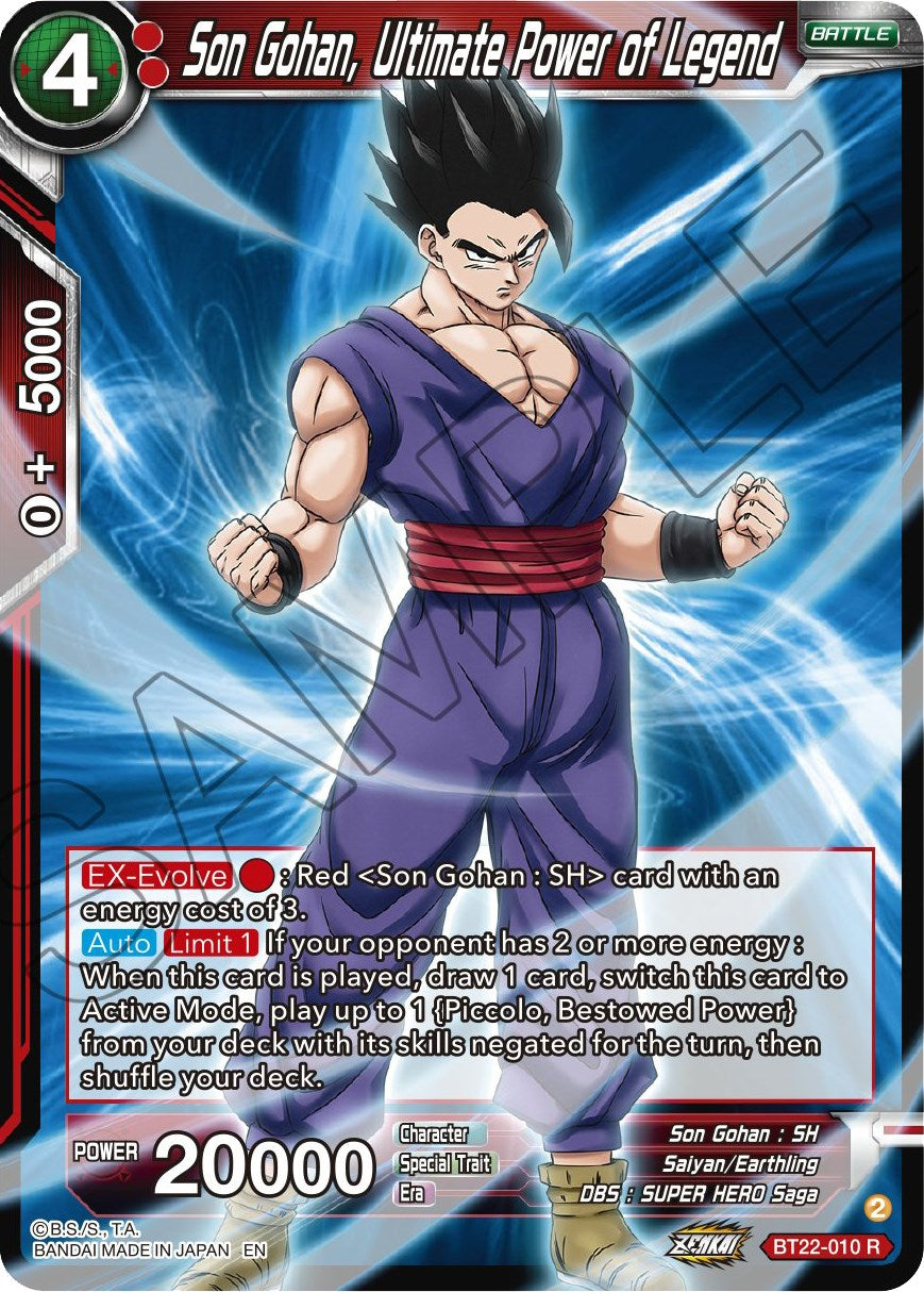 Son Gohan, Ultimate Power of Legend (BT22-010) [Critical Blow] | Nerdhalla Games