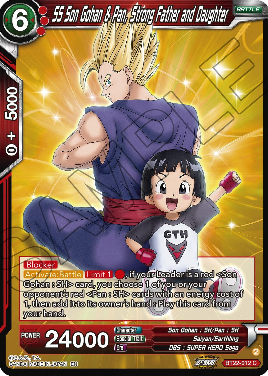 SS Son Gohan & Pan, Strong Father and Daughter (BT22-012) [Critical Blow] | Nerdhalla Games