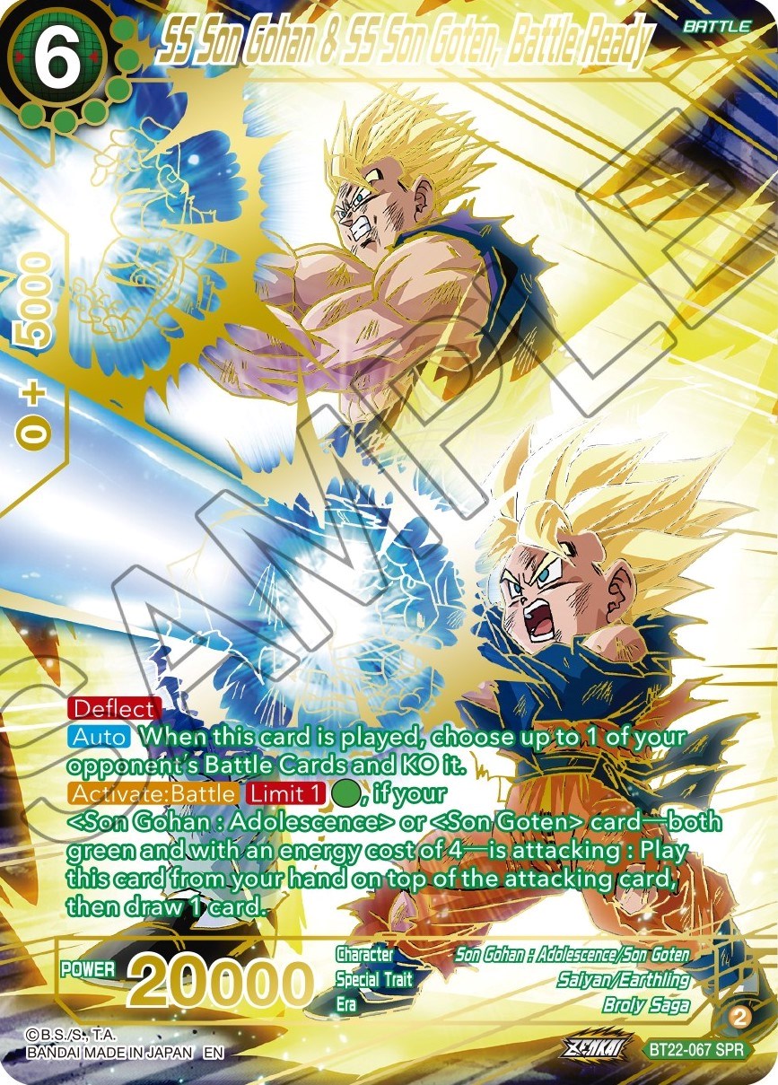 SS Son Gohan & SS Son Goten, Battle Ready (SPR) (BT22-067) [Critical Blow] | Nerdhalla Games