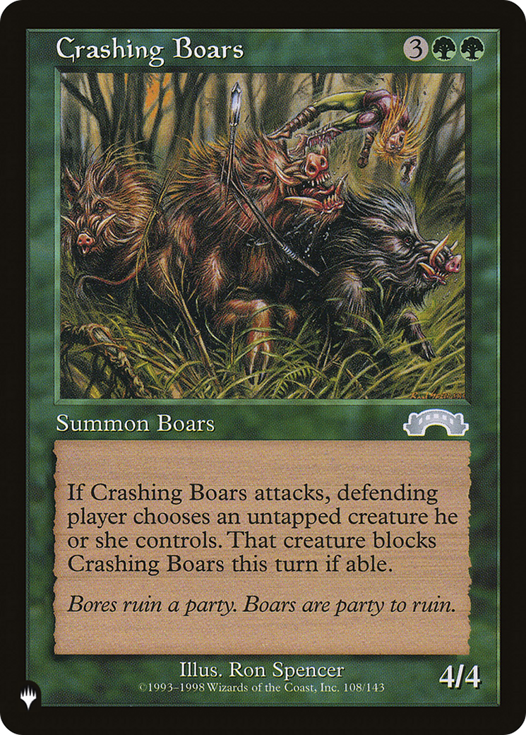 Crashing Boars [The List] | Nerdhalla Games