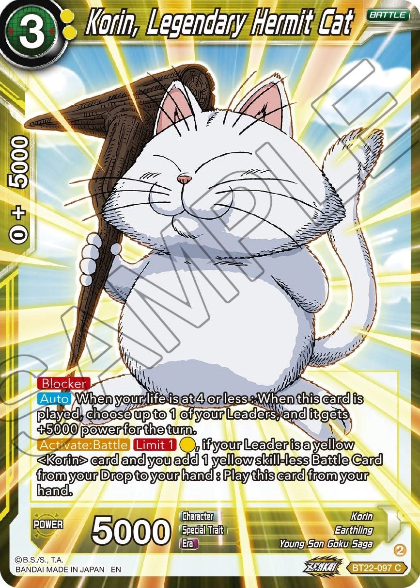 Korin, Legendary Hermit Cat (BT22-097) [Critical Blow] | Nerdhalla Games