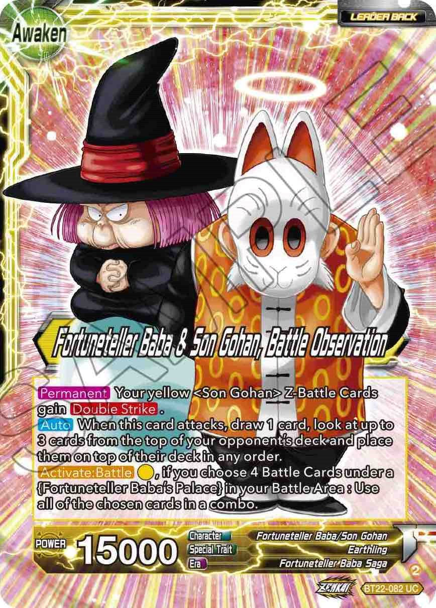 Fortuneteller Baba // Fortuneteller Baba & Son Gohan, Battle Observation (BT22-082) [Critical Blow] | Nerdhalla Games