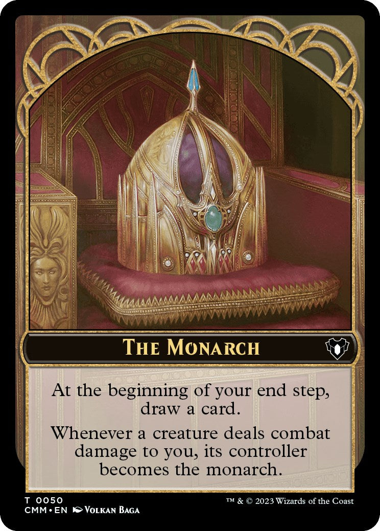 The Monarch // Elf Druid Double-Sided Token [Commander Masters Tokens] | Nerdhalla Games