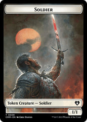 Soldier // Dragon (0020) Double-Sided Token [Commander Masters Tokens] | Nerdhalla Games