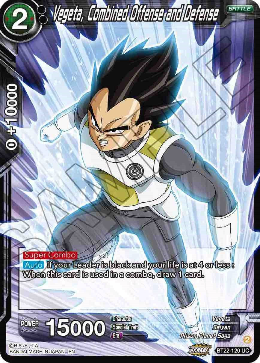 Vegeta, Combined Offense and Defense (BT22-120) [Critical Blow] | Nerdhalla Games