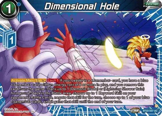 Dimensional Hole (BT22-037) [Critical Blow] | Nerdhalla Games