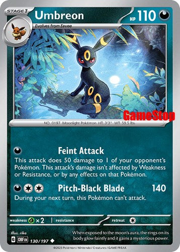 Umbreon (130/197) (GameStop Exclusive) [Scarlet & Violet: Black Star Promos] | Nerdhalla Games