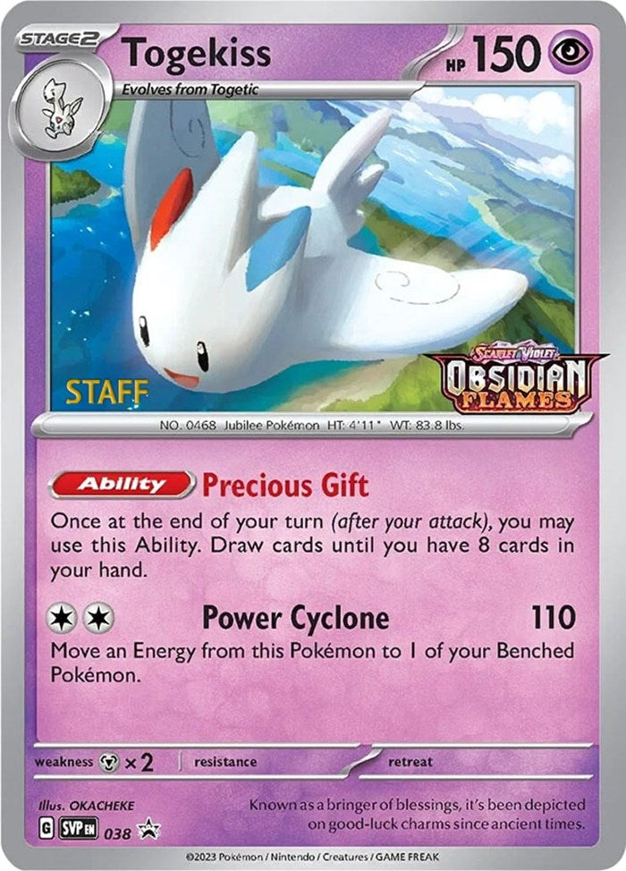 Togekiss (038) (Stamped) (Staff) [Scarlet & Violet: Black Star Promos] | Nerdhalla Games