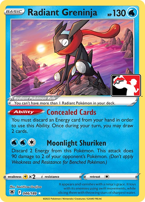 Radiant Greninja (046/189) [Prize Pack Series Three] | Nerdhalla Games