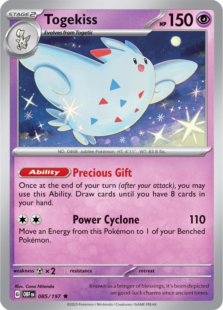 Togekiss (085/197) (Theme Deck Exclusive) [Scarlet & Violet: Obsidian Flames] | Nerdhalla Games