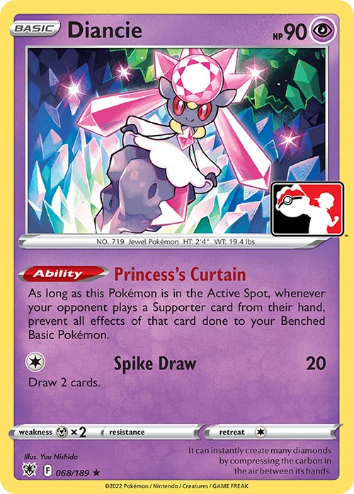 Diancie (068/189) [Prize Pack Series Three] | Nerdhalla Games