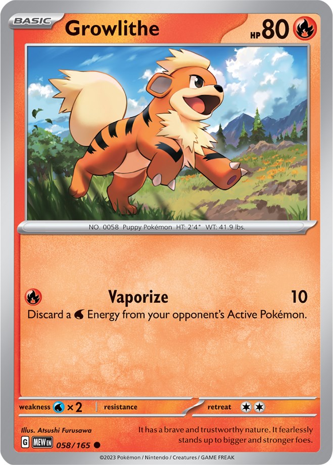 Growlithe (058/165) [Scarlet & Violet: 151] | Nerdhalla Games