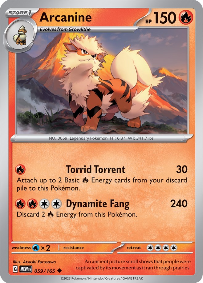 Arcanine (059/165) [Scarlet & Violet 151] | Nerdhalla Games