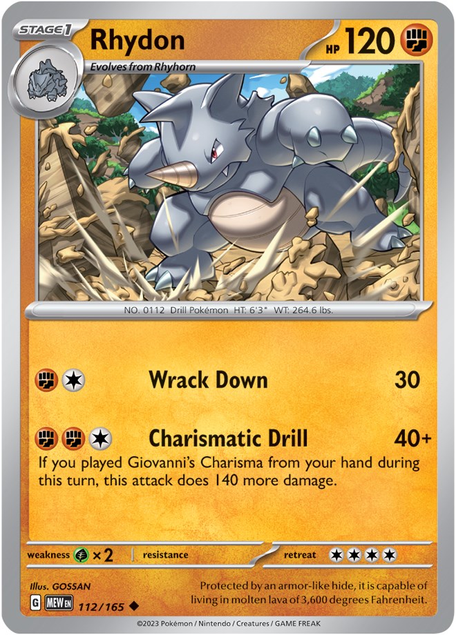 Rhydon (112/165) [Scarlet & Violet: 151] | Nerdhalla Games